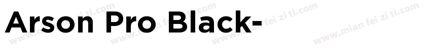 Arson Pro Black字体转换